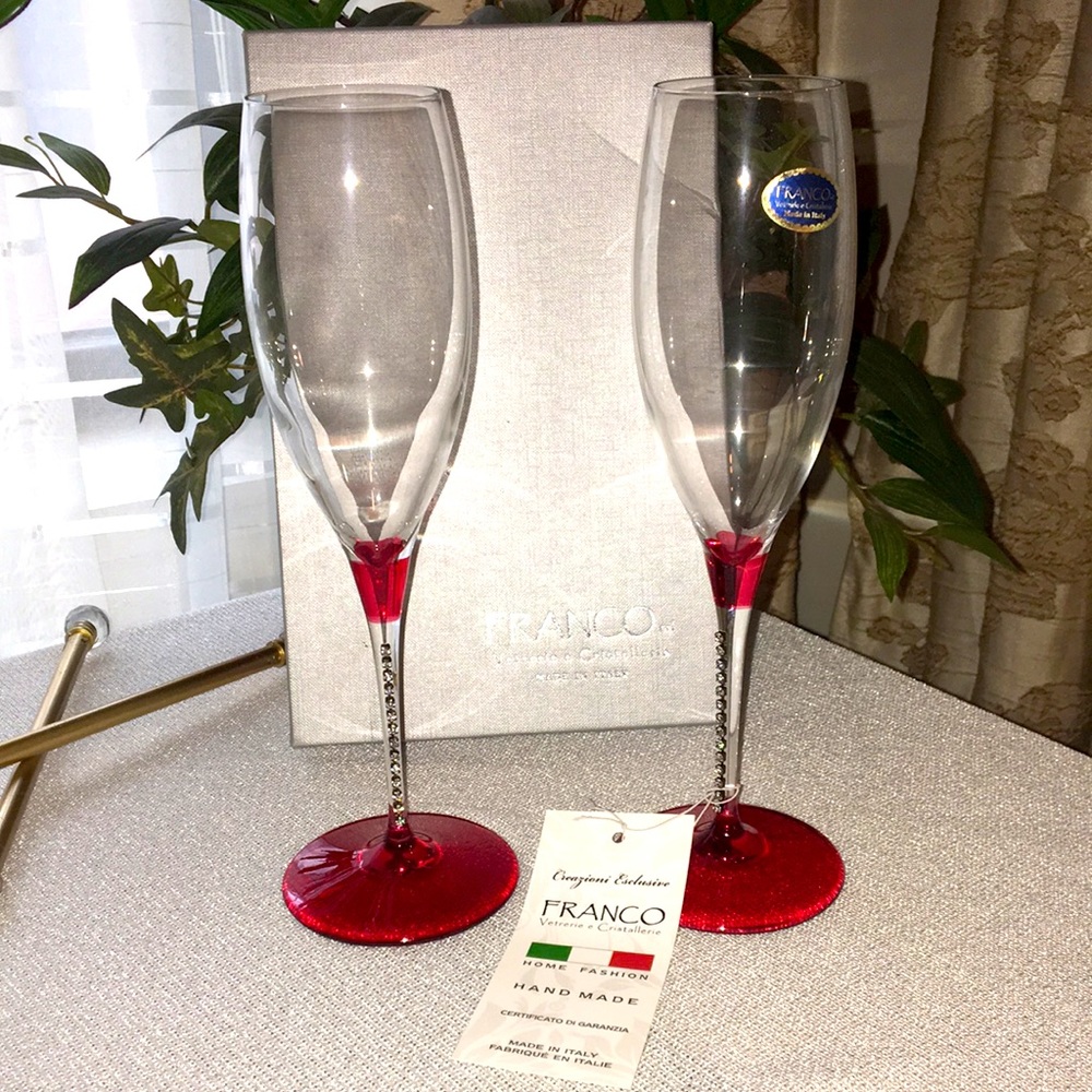 Franco Vetrerie e Cristallerie Champagne Glasses🆕